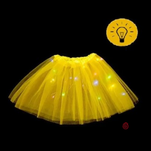 POLLERA TUTU AMARILLO LUMINOSO x 1